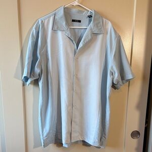 Alfani Sky Blue Short Sleeve Shirt